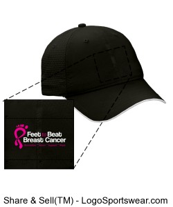 Feet to Beat (Embroidered logo) microfiber performance cap Design Zoom